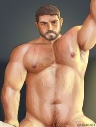 armpit_hair armpits bara body_hair bottom_pov chest_hair chris_redfield gay_sex hairy hairy_arms hairy_chest hairy_male lemoni3 male male_only male_pov muscles muscular muscular_male pov resident_evil resident_evil_8:_village solo_male sweat sweating sweaty sweaty_armpits