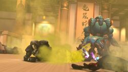 anus ass fart fart_fetish gas omnic orisa overwatch pyro_enthusiast robot