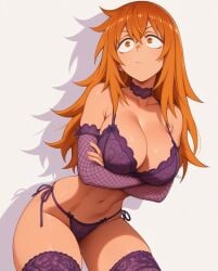 ai_generated big_ass big_breasts breasts female gamo-chan orange_hair