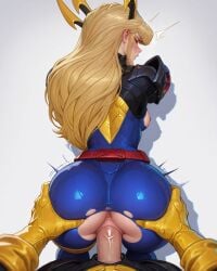 ai_generated bangs big_ass big_breasts blonde_female blonde_hair demon demon_girl emo goth goth_girl magik_(illyana_rasputin) magik_(marvel_rivals) magik_(retro_x-uniform) marvel marvel_rivals mutant mutant_(marvel) penguih russian russian_girl