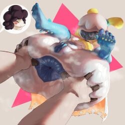 1boy 1girls anthro anus ass ass_bigger_than_head ass_grab big_ass big_butt bottom_heavy bubble_butt chichichoart curvaceous curvy curvy_figure feet_up female flat_chest furry grey_background hosha_(aheguu) huge_ass male musk musk_clouds musky_butt no_eyes nude on_back puffy_anus pussy sharp_teeth sheep shortstack smile soles spread_anus spread_ass steam steaming_body steamy_ass steamy_pussy sweat sweating sweaty sweaty_body sweaty_butt sweaty_feet sweaty_thighs thick_thighs voluptuous voluptuous_female white_hair wide_hips