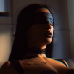 3d blindfold cyberpunk_2077 daz3d daz_studio genesis9 judy_alvarez long_hair snowchild3d