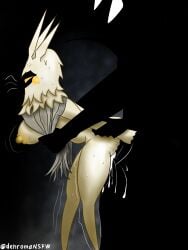 absurd_res anthro arthropod black_body bodily_fluids cum dehromansfw dominant duo female from_behind_position fur genital_fluids hi_res hollow_knight insects lepidopteran male male/female moth nipples radiance_(hollow_knight) sex shade_lord_(hollow_knight) side_view team_cherry tears white_body white_eyes white_fur yellow_eyes yellow_nipples