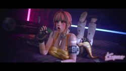 1girls 3d 3d_(artwork) activision ahe_gao angela_ziegler blizzard_entertainment fearless_mercy female female_only le_sserafim oral_gesture oral_invitation overwatch overwatch_2 sound sound_effects sound_warning sticker sticker_on_face stickers tagme video