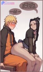 2boys ai_generated aroused femboy futagenn gay haku_(naruto) imminent_sex large_ass looking_at_partner male/male male_on_femboy naruto smile suggestive uzumaki_naruto yaoi