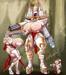 adeptus_custodes giantess growth_sequence hyper_breasts slaaneshit warhammer_40k