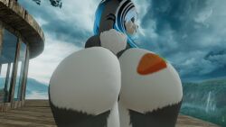 anthro big_butt butt_focus butt_tattoo ear_piercing female furry furry_female presenting_pussy rabbit_girl vrchat vrchat_avatar vrchat_model