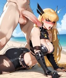 ai_generated asunai bangs big_ass big_breasts blonde_female blonde_hair demon demon_girl emo goth goth_girl magik_(illyana_rasputin) magik_(marvel_rivals) marvel marvel_rivals mutant mutant_(marvel) russian russian_girl