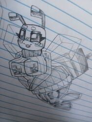absurd_res antennae_(anatomy) arthropod arthropod_abdomen asmodite bee bee_(minecraft) blocky breasts clothing female hi_res hymenopteran insects microsoft minecraft mojang solo stinger sweater topwear traditional_media_(artwork) xbox_game_studios