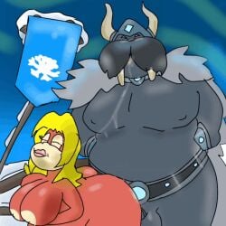 after_kiss animated belt big_ass candy_kong closed_eyes clothed_male_nude_female cock_ring donkey_kong_(series) donkey_kong_country donkey_kong_country_tropical_freeze extended_loop feeling_pleasured furry_only horns ice interspecies lord_fredrik night nintendo overweight_male penis penis_in_pussy scandinavian_mythology sex_from_behind size_difference snow snowmads tagme video_games viking walrus zesszoss2