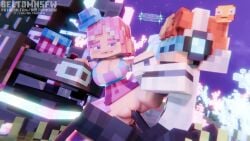 1boy 1girls 3d beltomnsfw big_breasts blender blue_eyes blush breasts brown_hair clothed clothed_female detailed_background emoji female glasses hat headphones headwear holding_legs horny horny_female lololowka lololowka_(character) looking_at_another looking_at_partner male microsoft mine-imator minecraft minecraft_xxx pink_hair presenting presenting_hindquarters pussy pussy_juice pussy_juice_trail shorter_than_10_seconds shorter_than_30_seconds straight tagme thick_thighs thighs video