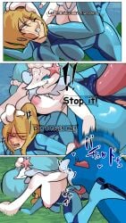 4k 9:16 absurd_res abuse action_pose action_scene angry animal_genitalia animal_penis anthro areola armor big_breasts blood blue_eyes bodily_fluids breasts bruised clenched_teeth comic crossover damaged dialogue duo english_text falling female feral forced from_behind_position generation_7_pokemon genitals green_eyes group gynomorph head_grab herm hi_res human intersex intersex/female mammal metroid multiple_scenes nintendo nipples nosebleed nude nude_anthro penis pink_areola pink_nipples pokemon pokemon_(species) pose primarina rape samus_aran sex spacesuit speech_bubble tapering_penis tears teeth text wuwutim