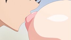 1boy animated breast_sucking breasts chichiiro_toiki huge_breasts kawasumi_sayaka male