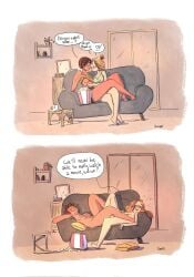 2girls breasts couch faune female nude sex tagme thefaune1 wholesome yuri