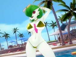 3d big_ass big_breasts big_butt bikini bikini_bottom bikini_top bracelet earrings gardevoir gold_(metal) gold_bikini gold_bracelet gold_earrings gold_jewelry golden_bikini happy koikatsu looking_at_viewer necklace pokemon pokemon_(species) pool render_007 smile smiling smiling_at_viewer sunglasses sunglasses_on_head thick_legs thick_thighs thighs voluptuous voluptuous_female wide_hips