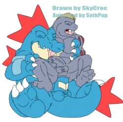 anal animated balls feraligatr furry furry_only gay machoke male multiple_males pokemon pokemon_(species) sethpup skycroc