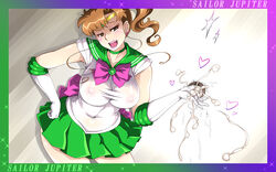 bishoujo_senshi_sailor_moon clothing cum cum_milking female femdom free_style glory_hole handjob human large_breasts makoto_kino penis_milking premature_ejaculation pubic_hair sailor_jupiter skirt small_penis small_penis_humiliation two-finger_handjob