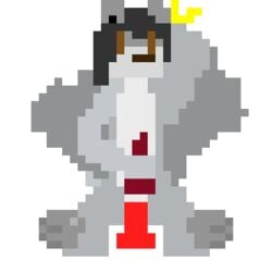 1boy 2014 anal anal_masturbation anal_sex animated anthro brown_eyes canine dildo erection fur hair kneeling male male_only mammal masturbation nude penetration penis pixel_art senrai sex_toy smile solo transparent_background trout_(artist) wolf