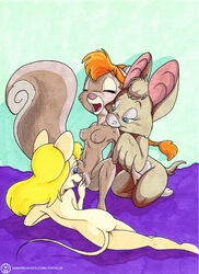 chip_'n_dale_rescue_rangers disney fatalis foxglove gadget_hackwrench nipples tammy_squirrel threesome yuri