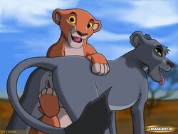 2005 2d 2girls anus aroused digital_media disney duo feline female female_only feral feral_on_feral feral_only fur grin kiara labia lion looking_at_viewer looking_back mammal multiple_females nude presenting_anus presenting_hindquarters presenting_pussy pussy seductive_eyes smile smiling the_lion_king the_lion_king_ii:_simba's_pride vagina vitani