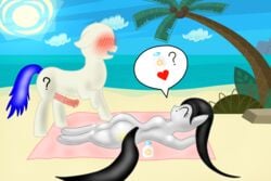 anonymous ass beach big_butt black_hair equine horsecock klavinova klavinova_v_piano my_little_pony original_character penis