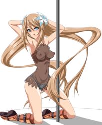 boots breasts brown_hair female flower hair_flower long_hair marta_lualdi medium_breasts nipples perky_breasts see-through solo tales_of_(series) tales_of_symphonia tales_of_symphonia_knight_of_ratatosk underwear