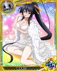 akeno_himejima animius black_hair high_school_dxd purple_eyes wedding_dress