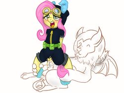 2014 blush cum duo equine fluttershy_(mlp) friendship_is_magic horse mammal my_little_pony pegasus penis pony straight_hair wasajoke wings