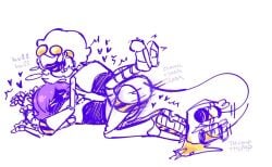 1boy 1boy1girl 1girls blush blushing intercourse murder_drones n_(murder_drones) penetration purple_eyes purple_hair robot_sex sex straight_sex uzi_(murder_drones) uzi_doorman white_background