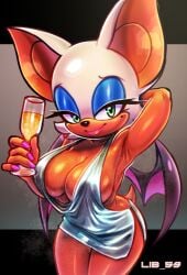 1girls animal_ears animal_tail anthro arm_behind_head armpit armwear bat bat_wings big_breasts bimbo blue_eyeshadow breasts cleavage clothing dress drink eyeshadow female female_only glass green_eyes half-closed_eyes holding_drink huge_breasts lib_100 mole mole_under_eye nail_polish nails pink_nail_polish pink_nails rouge_the_bat sega skimpy skimpy_dress solo solo_female sonic_(series) sonic_the_hedgehog_(series) tail thick_thighs thighs white_dress wine_glass wings