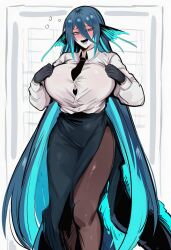 1girls ai_generated bartender eel kortai lesbian novelai original_character reference_sheet tagme