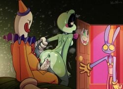 1girls 2boys anthro anus ass asshole balls big_penis breasts breasts_out cock cuckold furry jax_(the_amazing_digital_circus) kaufmo_(the_amazing_digital_circus) mawile123 penis penis_in_pussy pussy pussy_juice pussy_juice_drip pussy_lips ribbit_(the_amazing_digital_circus) sex sex_from_behind sideboob sweat the_amazing_digital_circus thick_ass tits tits_out vagina vaginal_fluids vaginal_insertion vaginal_juices vaginal_penetration vaginal_sex veiny_penis wet wet_pussy wide_hips