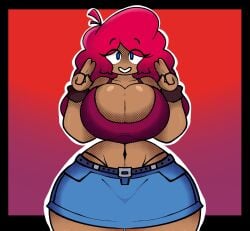 1girls 2026 breasts fanart fanart_from_twitter female female_only gradient_background oc original_character tagme tagme_(artist) tagme_(character) thighs