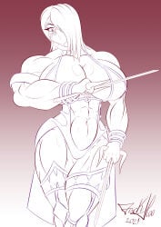 abs alternate_muscle_size huge_breasts jack_hoo_(artist) mileena mileena_(mk9) mortal_kombat muscular_female
