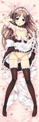 brown_hair lose maid pantsu small_breasts tagme thighhighs