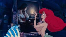 ariel big_breasts breasts disney disney_princess edit flounder nipples screenshot screenshot_edit the_little_mermaid topless