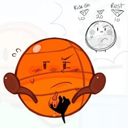 basketball_(bfdi) battle_for_dream_island battle_for_dream_island_again bfb bfdi bfdia genital_slit intersex object_shows pussy pussy_juice small_penis spread_legs spread_slit tentacle_penis