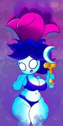 anthro anthrofied ass breasts electronic_arts female flora_fauna lastlimay moonflower_(pvz) plant plant_humanoid plantie plants_vs._zombies plants_vs_zombies popcap_games tagme thick_thighs video_game_character video_games