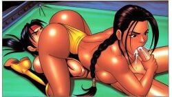 69 69_position ai_generated couple_sex female_dominating_male liu_kang mortal_kombat mortal_kombat_4 mortal_kombat_gold oral_sex sixty_nine tanya_(mortal_kombat) woman_on_top
