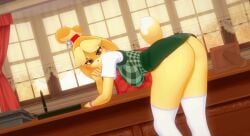 1female 1girls 720p animal_crossing animated anthro anthro_female anthro_only bedroom_eyes bending bending_forward bending_over bending_over_desk big_ass big_breasts big_butt blush blushing blushing_at_viewer blushing_female clothed clothing dog dog_girl evening female female_focus female_only furry furry_female furry_only gif inviting inviting_to_sex isabelle_(animal_crossing) koikatsu legwear looking_at_viewer loop looping_animation miniskirt moving_ass nintendo no_sound render_007 seducing seduction seductive seductive_body seductive_eyes seductive_gaze seductive_look seductive_mouth seductive_pose seductive_smile shaking shaking_ass shaking_butt short_skirt shorter_than_10_seconds smiling smiling_at_viewer smirk smirking smirking_at_viewer suggestive suggestive_gesture suggestive_look suggestive_pose suggestive_posing suggestive_smile thighhighs