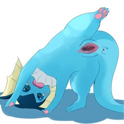 2014 :o anus canine eeveelution female feral loki_(artist) mammal marine nintendo nude open_mouth pawpads paws pokémon_(species) pokemon pokemon_(species) pussy raised_leg sharp_teeth solo spread_legs spreading teeth tongue vaporeon video_games