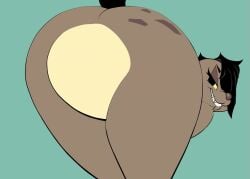 animated anthro artist_request ass ass_focus furry hyena leena_(potateymatey) presenting_hindquarters simple_background tagme video