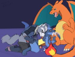 3boys anal anthro canine charizard crossover cum furry group group_sex lucario male male_only mammal multiple_males nintendo oral orgy penis pokemon pokemon_(species) sex sitting sketch star_fox super_smash_bros. syberfox video_games wolf wolf_o'donnell yaoi