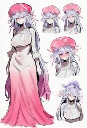 1girls ai_generated jellyfish kortai lesbian novelai original_character reference_sheet tagme