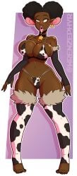 ahe_gao ahegao ahegao_face animal_ears big_breasts bikini bikini_bottom bikini_top black_hair breasts brown_eyes bubble_ass bubble_butt cameltoe character_request choker cleavage copyright_request cow_girl cow_print cow_print_bikini cow_print_thighhighs cowbell dark-skinned_female dark_skin double_hair_bun drool drooling earrings eye_roll female_only femsub fingerless_gloves gloves hair_buns happy_trance huge_breasts jewelry large_breasts large_lips looking_pleasured open_mouth opera_gloves solo source_request standing thick_thighs thighhighs thighs tongue tongue_out wide_hips wrenzephyr2