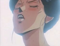 1990s_(style) 1993 1girl 1girls animated animated_gif anime_screenshot black_hair blush brown_eyes caught_masturbating female housewife implied_fingering implied_masturbation indoors light_background lonely lowres masturbation mature_female michiyo_suhiro middle_aged middle_aged_female middle_aged_woman mole mole_under_eye nihongami open_mouth retro_artstyle showa_era sweat tagme wide-eyed youjuu_sensen_adventure_kid
