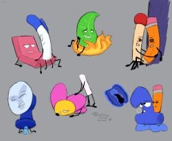 battle_for_dream_island doodles eraser_(bfdi) fanny_(bfdi) firey_(bfdi) flower_(bfdi) leafy_(bfdi) lollipop_(bfdi) match_(bfdi) object_shows one_(bfdi) pen_(bfdi) pencil_(bfdi) skydoesxxx