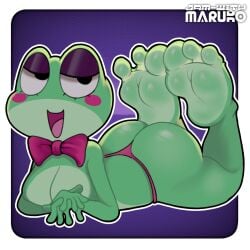 ass barefoot breasts foot_fetish frog jamwithmaruko panties ribbit_(the_amazing_digital_circus) the_amazing_digital_circus