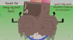 animate_inanimate battle_for_dream_island bfdi big_ass cake_(bfdi) clock_(bfdi) facesitting femboy gay male/male male_only object_shows