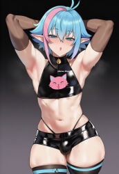 ai_generated artist_request big_ass blue_eyes blue_hair booty booty_shorts bubble_ass bubble_butt commission elf elf_femboy femboy fishnet_armwear fit gstring imminent_sex latex latex_legwear latex_thigh_highs latex_thighhighs latex_topwear leather leather_thigh_highs leather_thighhighs looking_at_viewer looking_back luke multicolored_hair oblivion original original_character pale-skinned_femboy pink_hair short_shorts skyrim stockings suggestive_look suggestive_pose the_elder_scrolls thick_ass thick_thighs thong thong_bikini thong_panties world_of_warcraft
